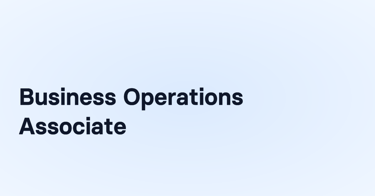 Business Operations Associate