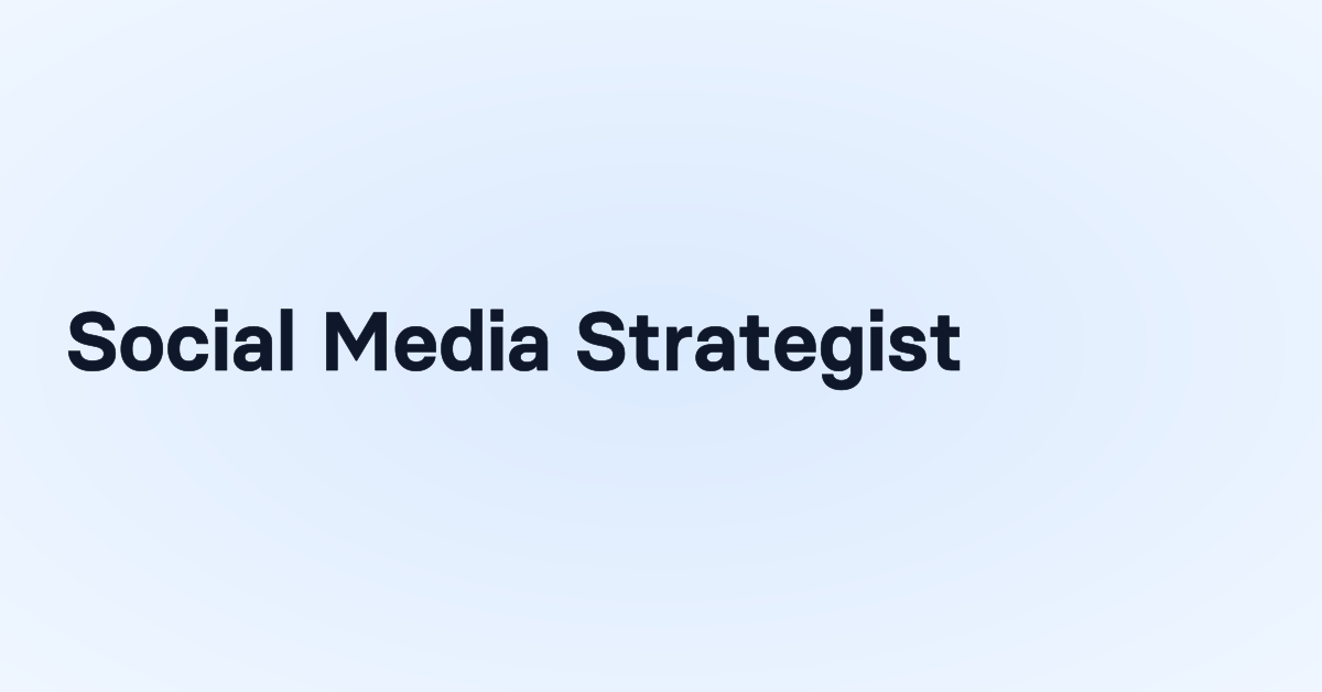 Social Media Strategist
